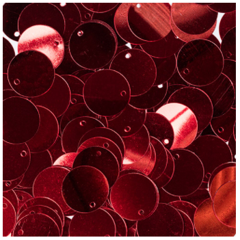 Sequins "Zlatka" in bulk, red No. 03, 15 mm, 10 gr