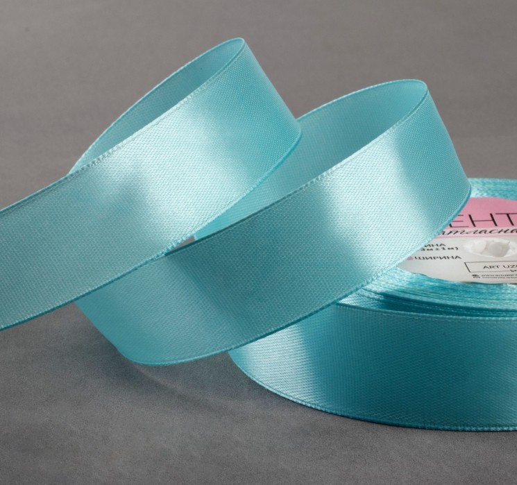 Satin ribbon "Pale blue", width 5 cm, length 5.6 m