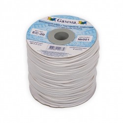 Elastic cord (elastic band), white, width 2 mm, length 1 m