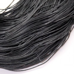 Waxed cord 1 mm, color Black, cut 1 m
