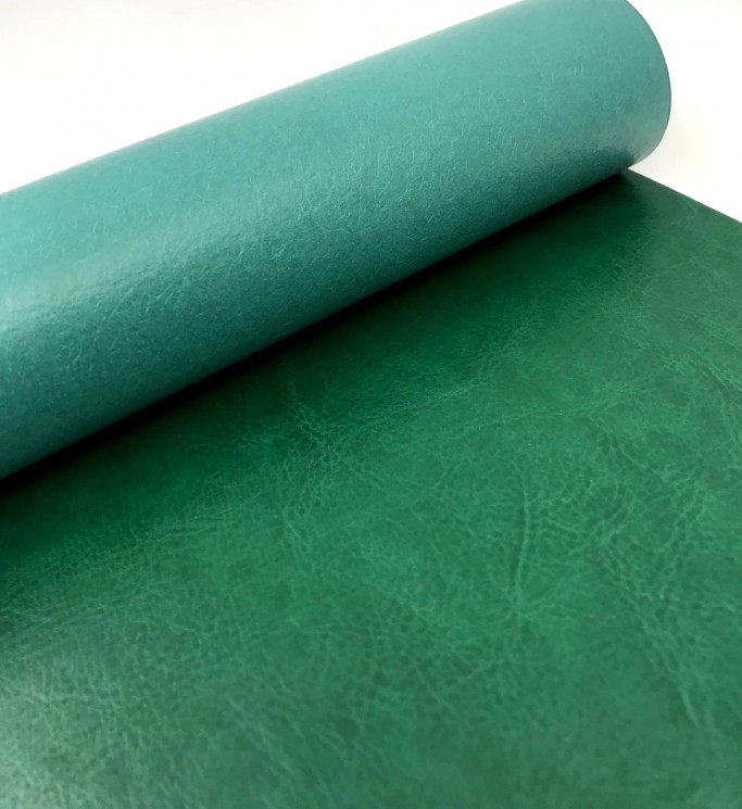 Binding leatherette Italy, Bright green color, gloss 50X46 cm, 255 g /m2