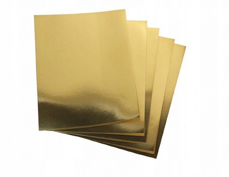 Metallized sheet of paper "Gold", size 22.5 x 32 cm, 330 g/m2