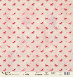 Односторонний лист бумаги MonaDesign Акварельная осень "Арбузы" размер 30,5х30,5 см, 190 гр/м2