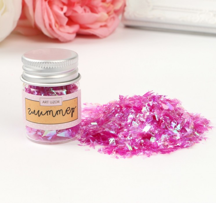 Glitter in a jar of " Purple flakes"