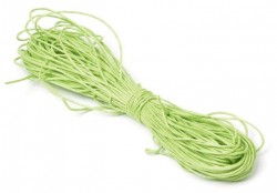 Waxed cord 1 mm, Light green color, cut 1 m