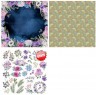 Double-sided paper set for "Night garden" Decor, size 20x20 cm, 200 gr/m2