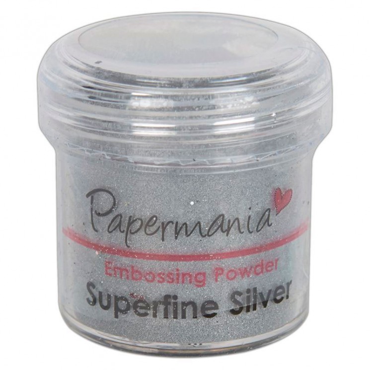 PAPERMANIA embossing powder, silver, 30 ml
