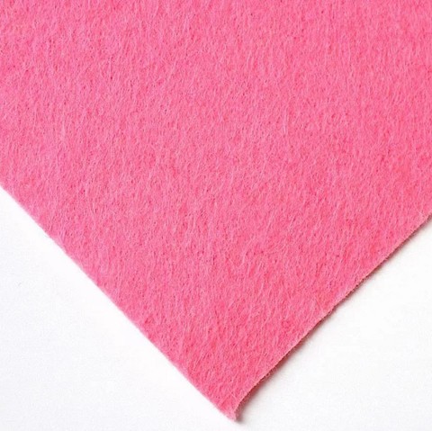 Decorative felt "Pink", A4 size, thickness 1 mm, 1 pc