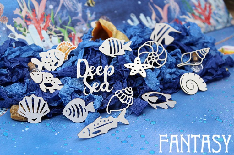 Chipboard Fantasy " Set Deep Sea 1544" 