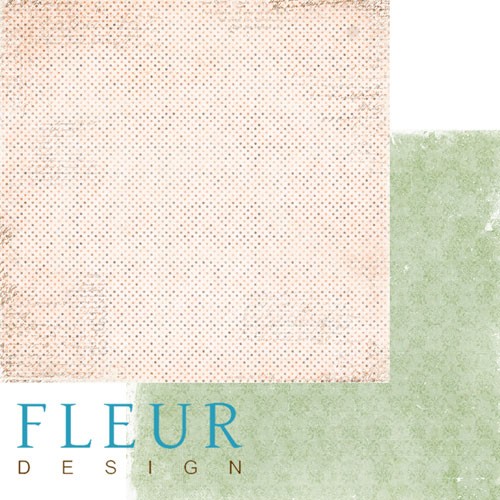 Double-sided sheet of paper Fleur Design Forgotten summer "Boundless expanses", size 30.5x30.5 cm, 190 gr/m2