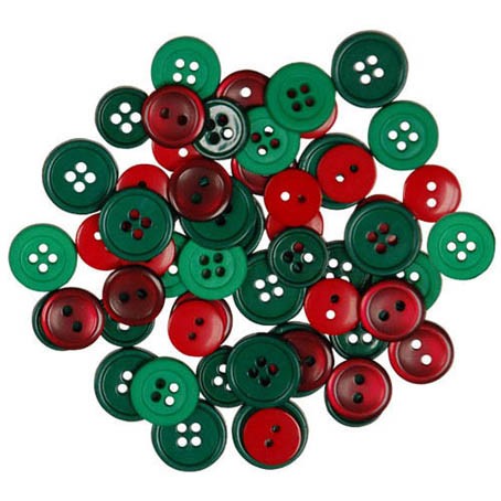 Set of buttons Favorite Finds "Red and green", 130 pcs