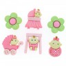 Set of decorative buttons Dress IT UP " Baby Fun-Girl"