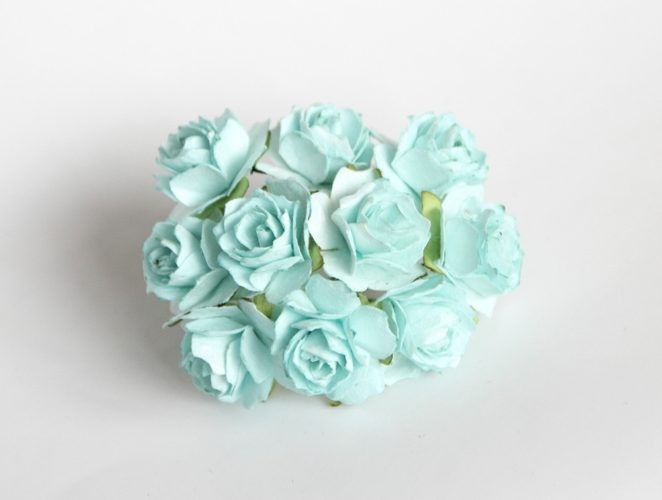 Roses "Turquoise" size 3cm, 1 pc