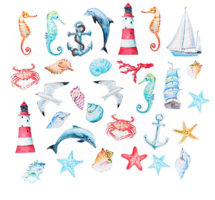 MonaDesign "Sea party" die-cut set, 31 elements