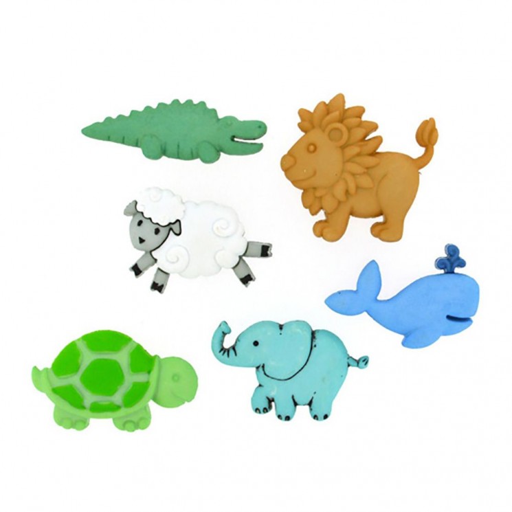 Set of decorative buttons Dress IT UP " Baby Animals"