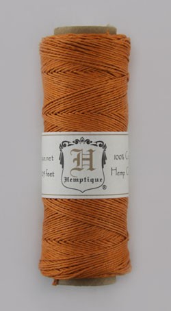 0.5 mm hemp cord, color Orange, length 1 m