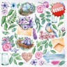 Set of double-sided paper for the Decor "Colorful Spring", size 20x20 cm, 200 g/m2