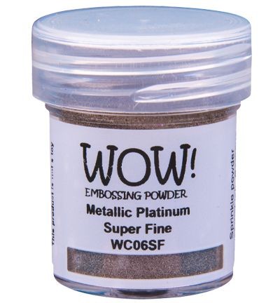 Powder for embossing WOW! "Metallic Platinum-Super Fine", 15 ml