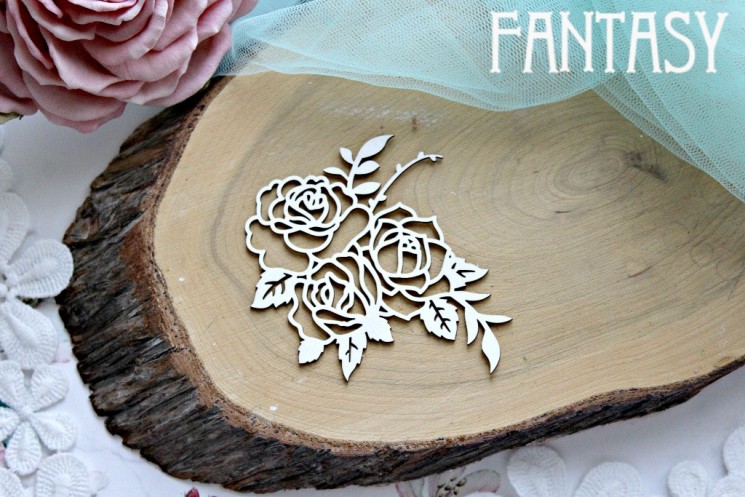 Chipboard Fantasy "Bouquet of roses 699" size 7.5*5.5 cm
