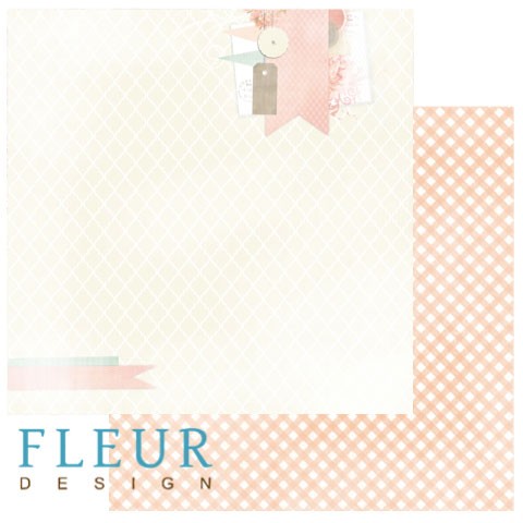 Double-sided sheet of paper Fleur Design New spring "New time", size 30. 5x30. 5 cm, 190 g/m2