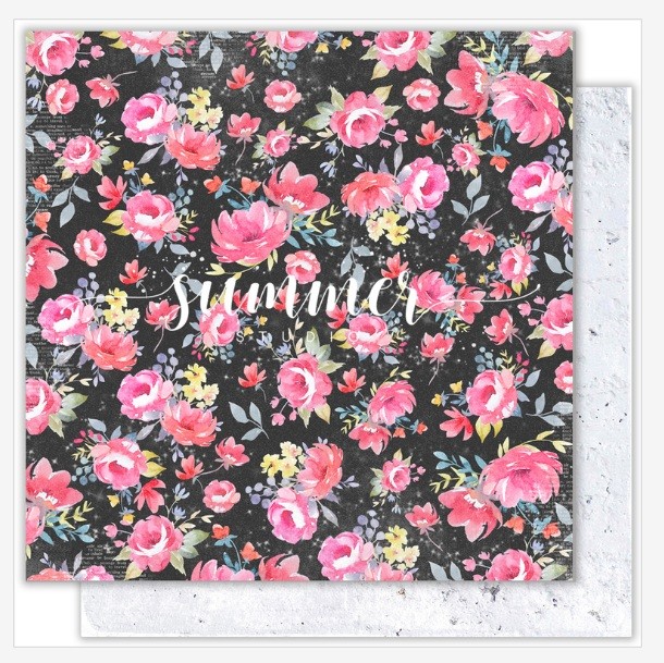 Double-sided sheet of paper Summer Studio #IN_TREND "#in_color " size 30.5*30.5 cm, 190gr