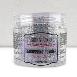 Fabrica Decoru embossing powder, with glitter, Delicate lilac color, 20 gr