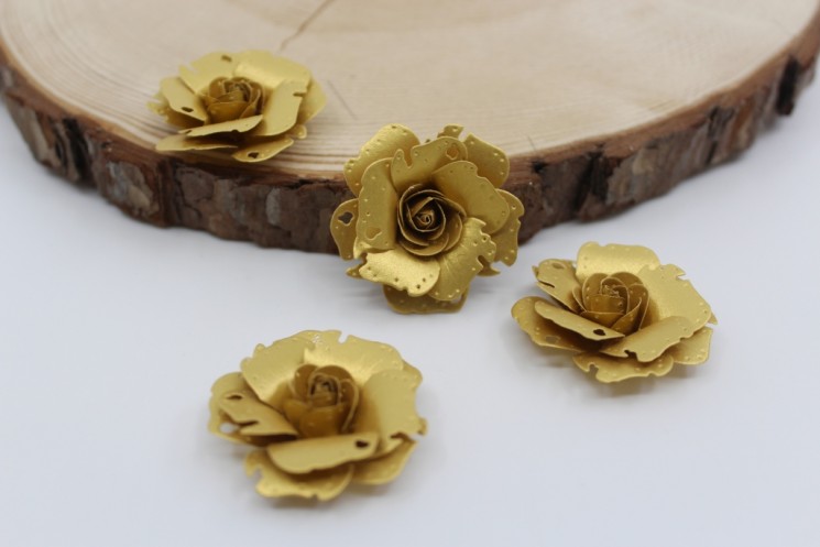Rose "Golden", size 3.5 cm, 1 pc