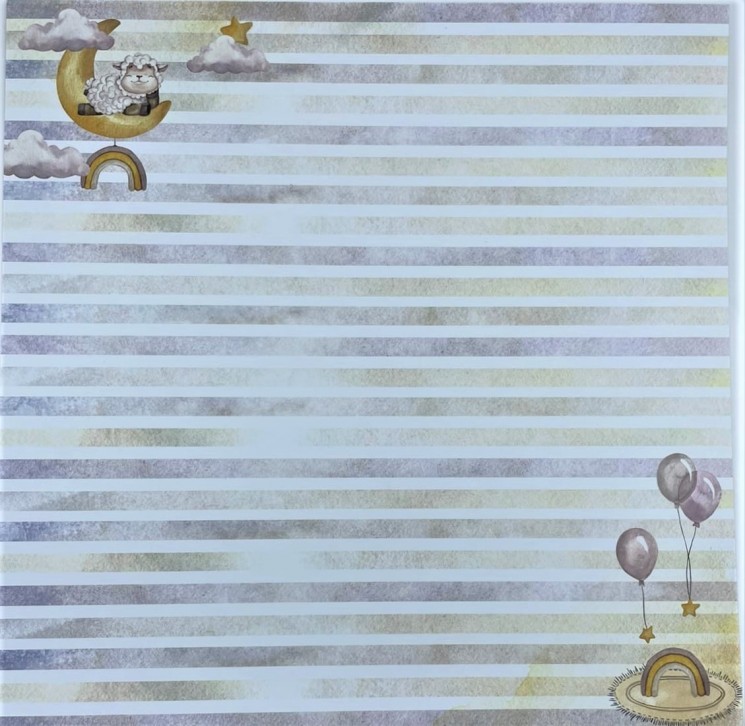 Односторонний лист бумаги MonaDesign "Волшебные сны 11", размер 30,5х30,5 см, 190 гр/м2