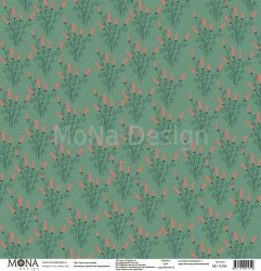 Односторонний лист бумаги MonaDesign Цветочный ежедневник "Кустистая клумба" размер 30,5х30,5 см, 190 гр/м2