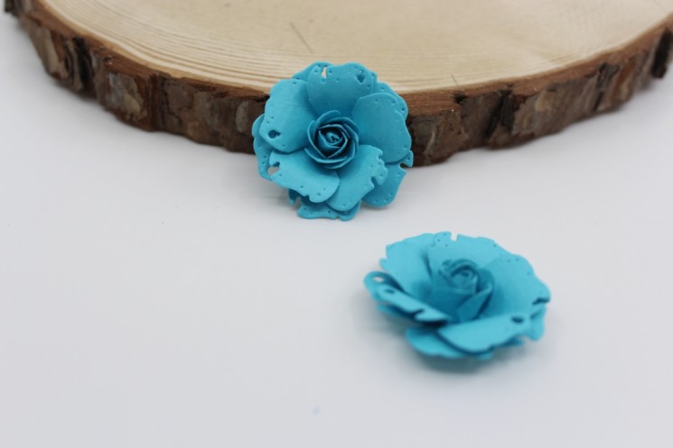 Rose "Turquoise" size 3.5 cm 1 piece