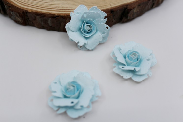 Rose "Light blue" size 3.5 cm 1 piece