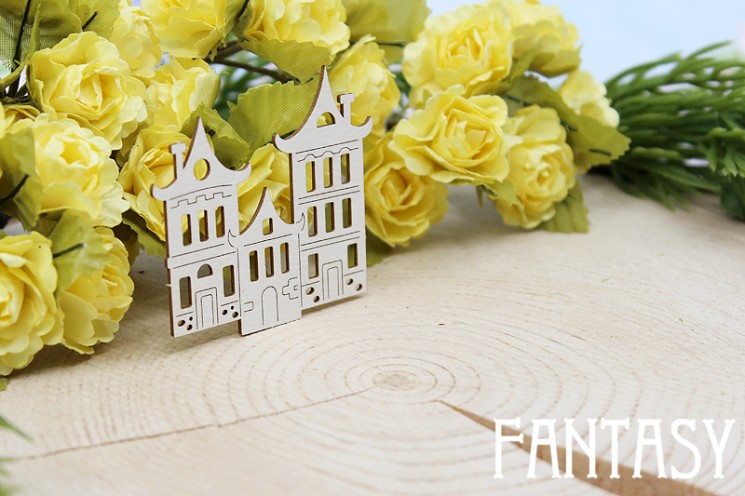 Chipboard Fantasy "Houses 1541" size 5.1*4.6 cm