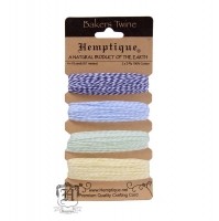 Bakers Twine "Hummingbird" cotton cord, 4 colors of 9 m each