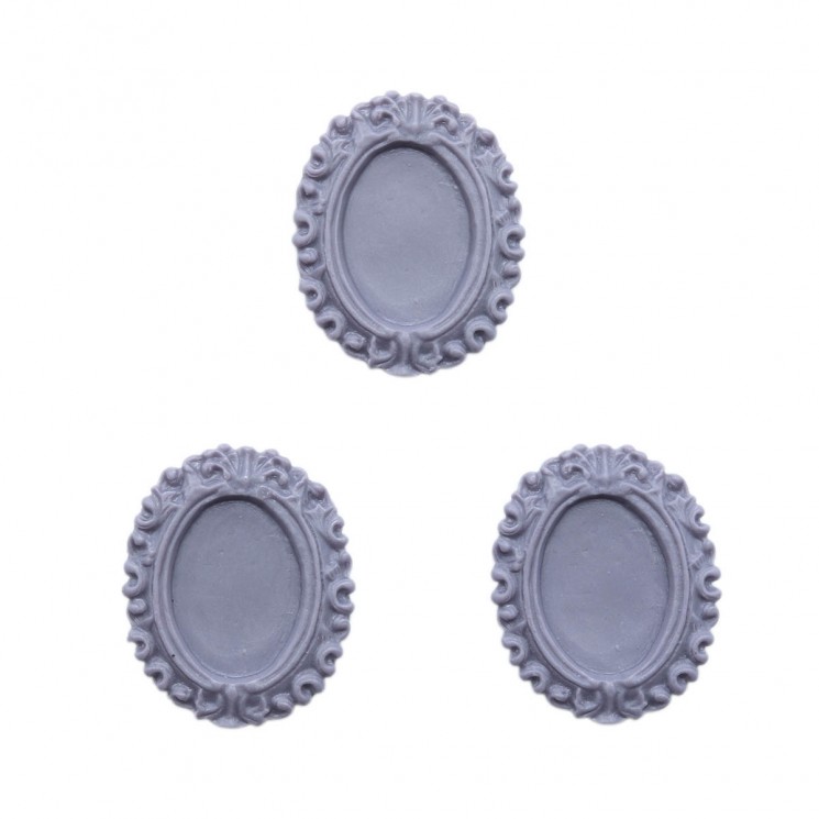 Bases for cameos "Vintage Line" lilac, size 31X39 mm, 3 pcs