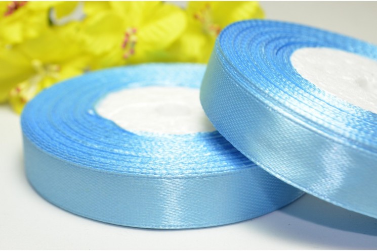 Satin ribbon "Blue", width 1.2 cm, length 5.6 m