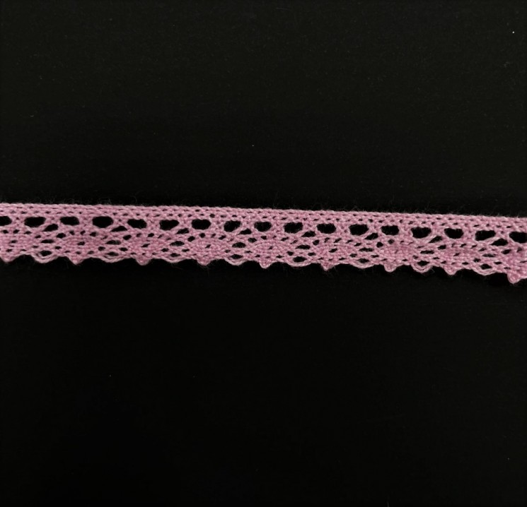 Кружевная лента "Розовая", ширина 1 см, отрез 50 см