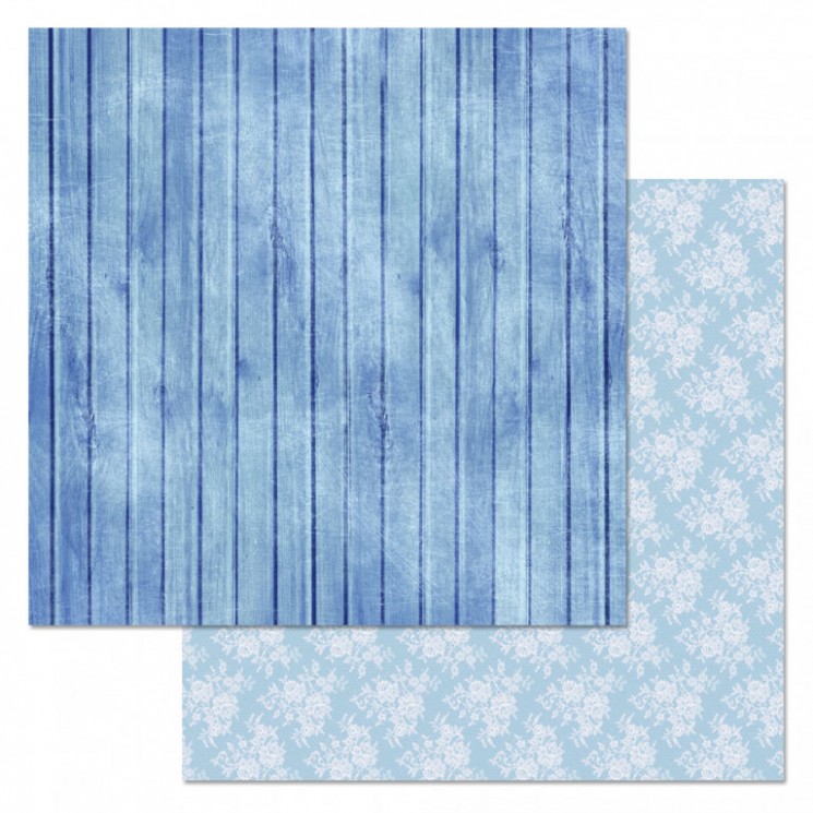 Double-sided sheet of ScrapMania paper " Phonomix. Blue. Boards", size 30x30 cm, 180 g/m2