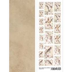 Двусторонний лист с картинками "Марки 24", 10х30 см, 180 гр/м2