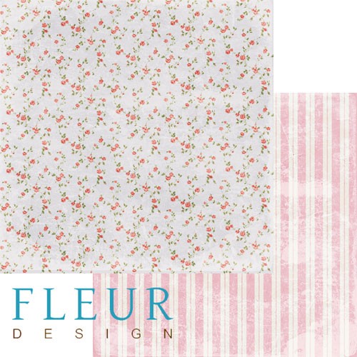 Double-sided sheet of paper Fleur Design Cherry dessert "Blooming", size 30. 5x30. 5 cm, 190 g/m2