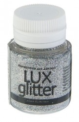 Decorative glitter LuxGlitter, color Holographic silver, 20ml