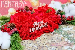 Чипборд Fantasy надпись "Merry Christmas 1560" размер 8*3,5см