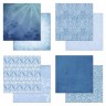 Double-sided set of paper 20x20 cm " Phonomix. Blue", 12 sheets, 180 g /m2 (ScrapMania)