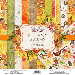 Набор двусторонней бумаги Фабрика Декору "Botany autumn redesign",10 листов, размер 30,5х30,5 см, 200 гр/м2