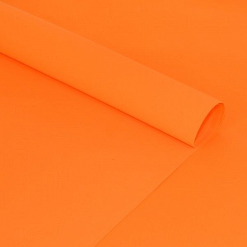 Foamiran Iranian "Bright orange", size 60x70 cm, thickness 1 mm 