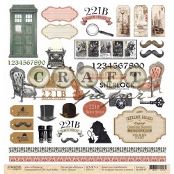 One-sided sheet of paper CraftPaper Sherlock 