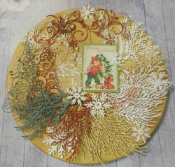 Вырубка набор 37эл.н.г. скрапбумага +кардсток.