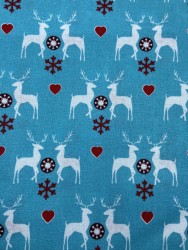 Ткань для рукоделия "Новогодние олени", 100% хлопок, 48*68 см