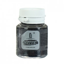 Decorative glitter LuxGlitter, color Black, 20ml