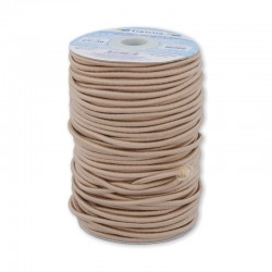 Elastic cord (elastic band), beige, width 3 mm, length 1 m