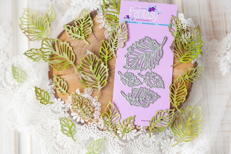 Ножи для вырубки Fantasy "Скелетированные листья - осень" размер 8*5см